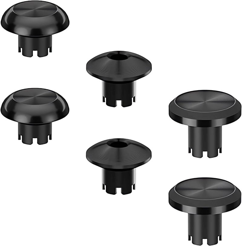 Ceozon Replacement Metal Thumbsticks for Ps5 Edge Controller 6 in 1 Swap Analog Joystick Thumb Grips Accessories Black - Image 1